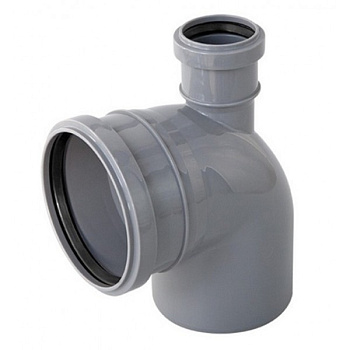 Отвод 110х90 с выходом 50 (фронт) для внутренней канализации FLEXTRON