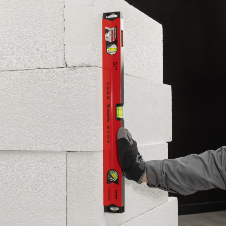 Уровень алюминиевый магнитный, 600 мм, фрезерованный, 3 глазка (1 зеркальный) усиленный Matrix цена