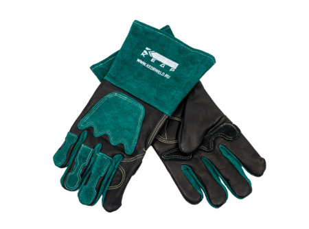 КЕДР Краги сварочные КЕДР КС-20 ПРЕМИУМ, (M), черно-зеленые