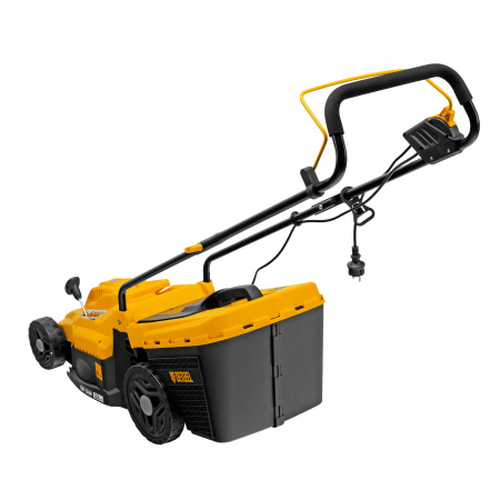 Газонокосилка электрическая GM-1300, 1300 Вт, шир. 32 см, 5 уров., травосб. 35 л Denzel цена