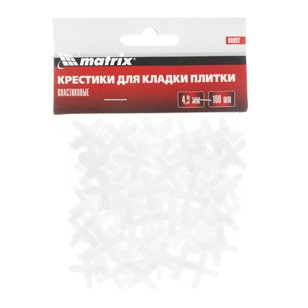Крестики, 4.0 мм, для кладки плитки, 100 шт Matrix цена