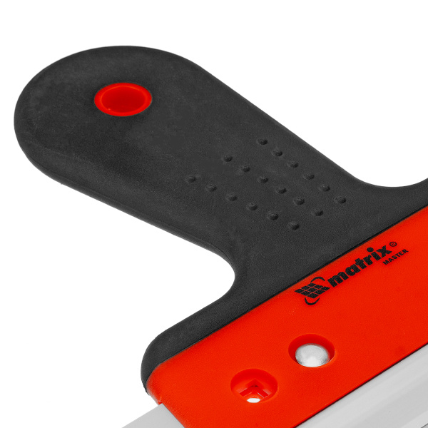 Шпатель фасадный из нержавеющей стали, 250 мм, узкое полотно, двухкомпонентная ручка Matrix цена