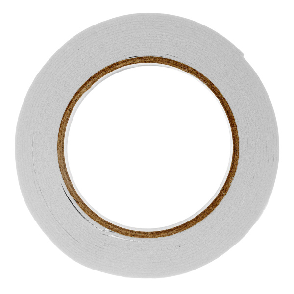 Лента клейкая на вспененной основе, двусторонняя белая 25 мм х 5 м Matrix цена