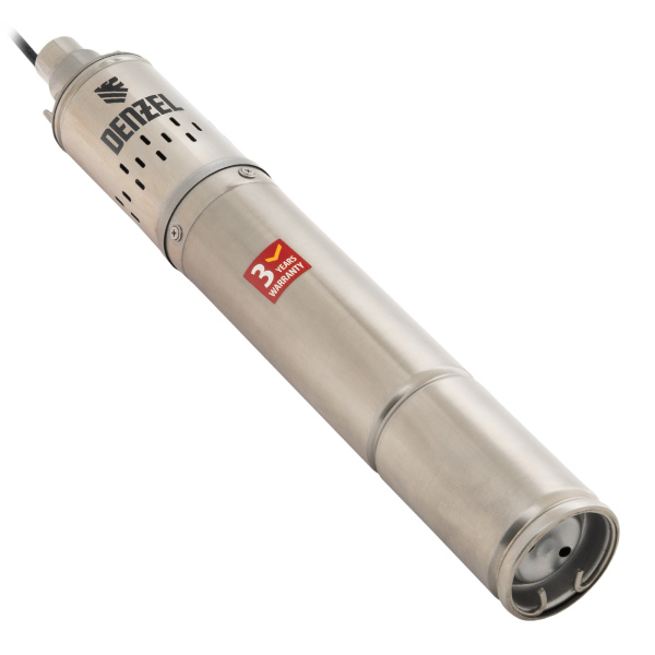 Скважинный насос DWS-3,5-100, винтовой, диаметр 3,5", 800 Вт, 1700 л/ч, напор 100 м Denzel