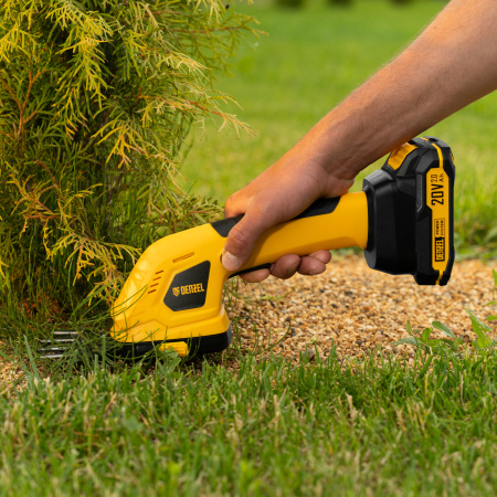 Ножницы-кусторез аккумуляторные GS-20, Li-Ion, 20 В Denzel цена