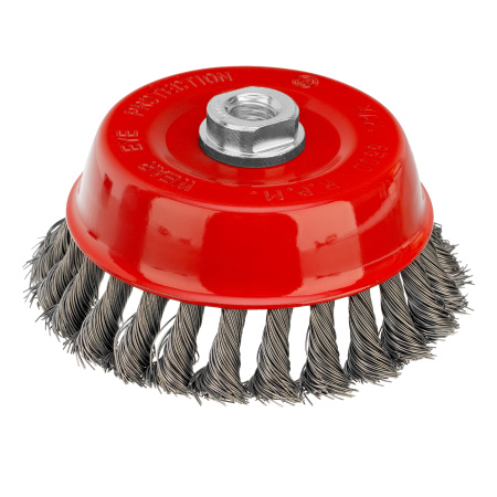 Щетка для УШМ, 125 мм, М14, "чашка", крученая проволока 0.5 мм Matrix