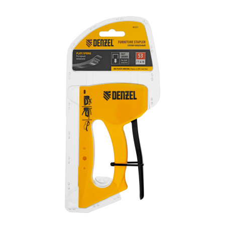 Степлер пластиковый, скобы в комплекте, тип 53, 6-10 мм Denzel цена
