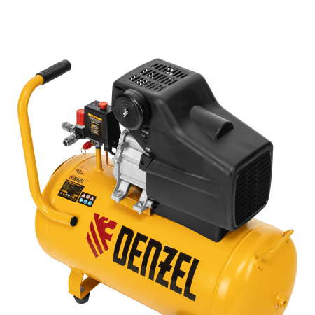 Компрессор воздушный, прямой привод DC1500/50, 1.5 кВт, 50 литров, 220 л/мин Denzel