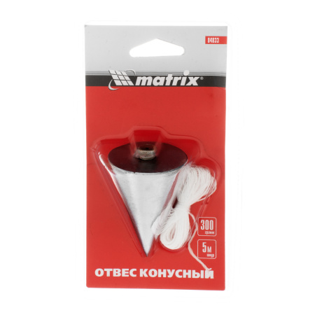 Отвес конусный, 300 г, шнур 5 м Matrix цена