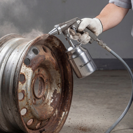 Пистолет пескоструйный с нижним бачком, пневматический Matrix цена