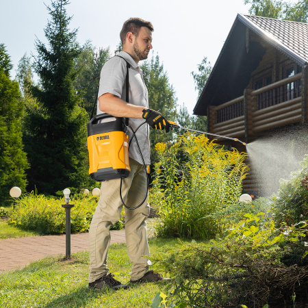 Опрыскиватель аккумуляторный D-5LI, 5 л, Li-Ion акк., 12 В, 2 Ач Denzel цена