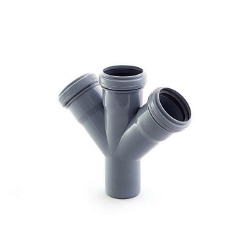 Крестовина одноплоскостная 50х50х50/45 для внутренней канализации ПОЛИТЭК