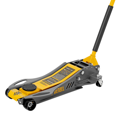 Домкрат гидравлический подкатной, 3,8 т, 110-580 мм, быстрый подъем, низкий подхват, проф. Denzel цена