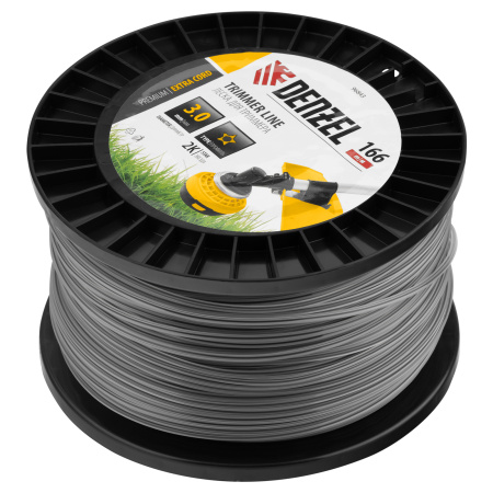 Леска для триммера двухкомпонентная звезда, 3,0мм х 166м, на DIN катушке EXTRA CORD Denzel цена