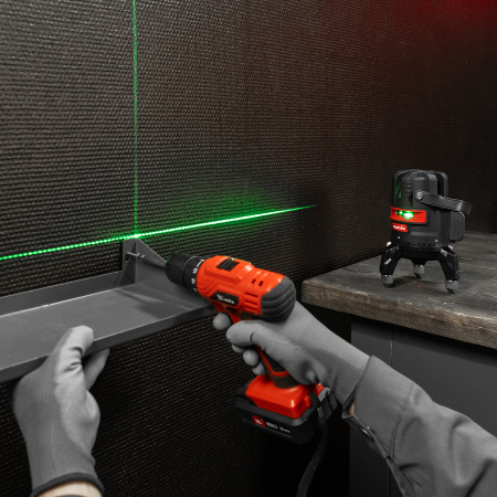 Лазерный уровень ML 06 Green, 30 м, 520 нм, аккумулятор Li 2800 мАч, резьба 5/8" Matrix цена