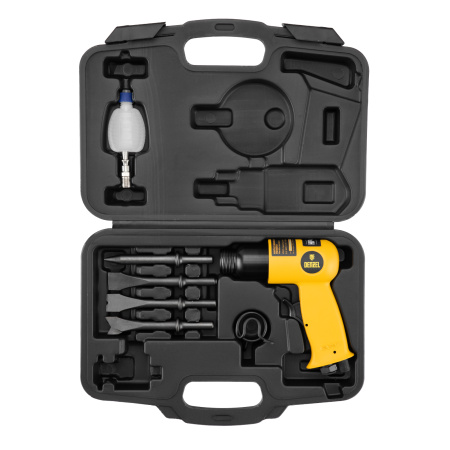 Пневматический молоток НР4500 + набор насадок, 113 л/мин, 4500 уд/мин Denzel цена