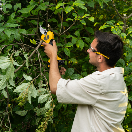 Секатор аккумуляторный, бесщет., CP-40BL, Li-Ion, 20 В, лезвия SK5 Denzel цена
