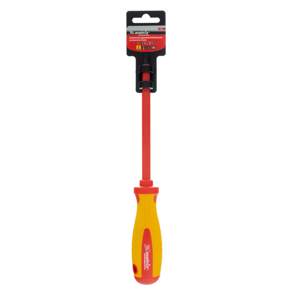 Отвертка Insulated, SL6.5 x 150 мм, CrMo, до 1000 В, двухкомпонентная рукоятка Matrix Professional