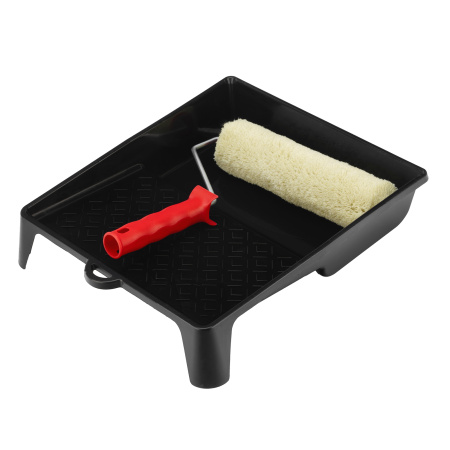 Набор, валик для фасадных работ синтетический, 250 мм, ворс 18 мм, D 36 мм, РАС, кювета 330 х 350 мм Matrix цена