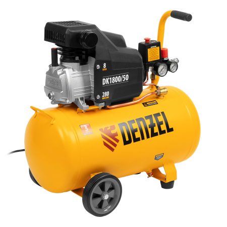 Компрессор воздушный DK1800/50, Х-PRO 1.8 кВт, 280л/мин, 50л Denzel