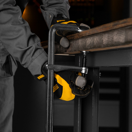 Струбцина F-образная, 120x600мм, кованая Denzel цена