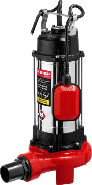 Фекальный насос с режущим механизмом ЗУБР, 1500 Вт НПФ-1500-