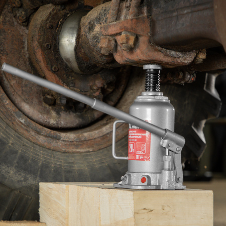 Домкрат гидравлический бутылочный, 20 т, высота подъема 242-452 мм Matrix цена