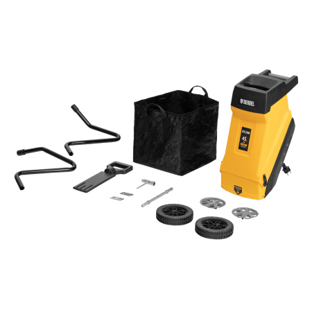 Измельчитель садовый электрический ECS-2500, 2500 Вт, 45 мм Denzel цена