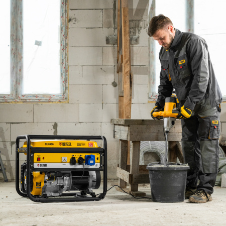 Генератор бензиновый GE 8900, 8.5 кВт, 220 В/50 Гц, 25 л, ручной старт Denzel
