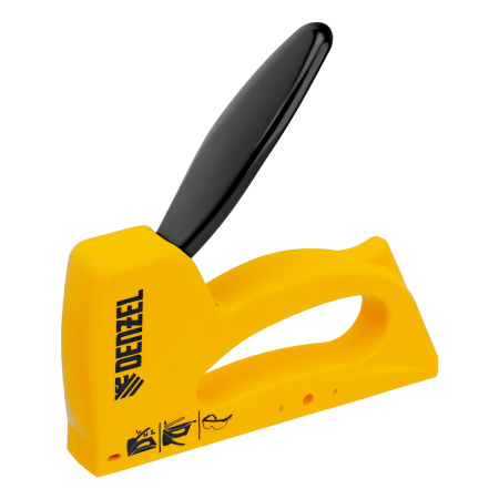 Степлер пластиковый, скобы в комплекте, тип 53, 6-10 мм Denzel цена