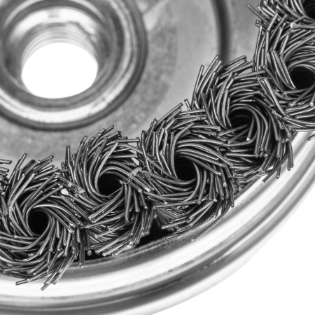 Щетка для УШМ Heavy Duty, 100 мм, М14, "чашка", крученая проволока 0.5 мм Matrix