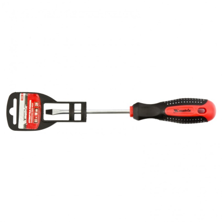 Отвертка Fusion, SL5 х 100 мм, CrV, трехкомпонентная рукоятка "Anti slip" Matrix