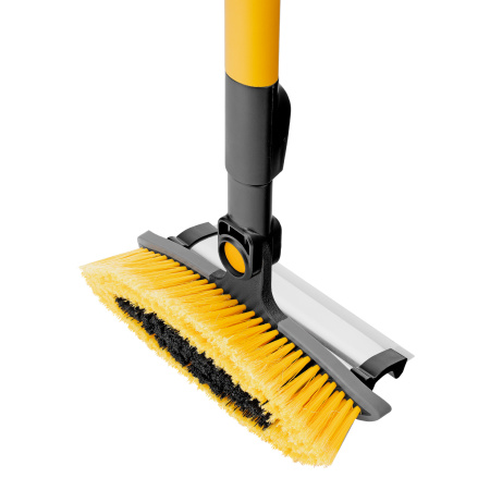 Щетка-сметка со скребком, телескоп, поворотная голова, водосгон 950-1320 мм Denzel цена
