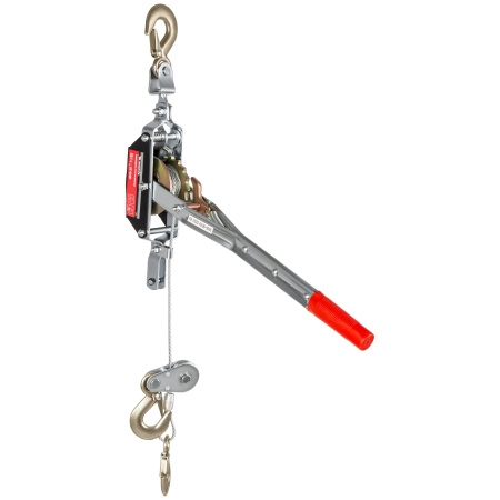 Лебедка рычажная, тяга 2 т, подъем 0.8 т, одинарное храповое колесо Matrix цена