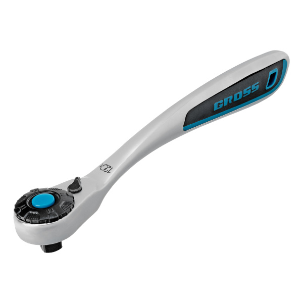 Набор торцевых головок, трещотка 120 зубьев, 1/2", CrV, 36 предметов Gross