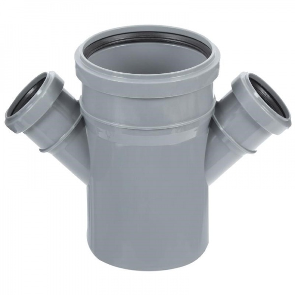 Крестовина одноплоскостная 110х50х50/45 для внутренней канализации ПОЛИТЭК