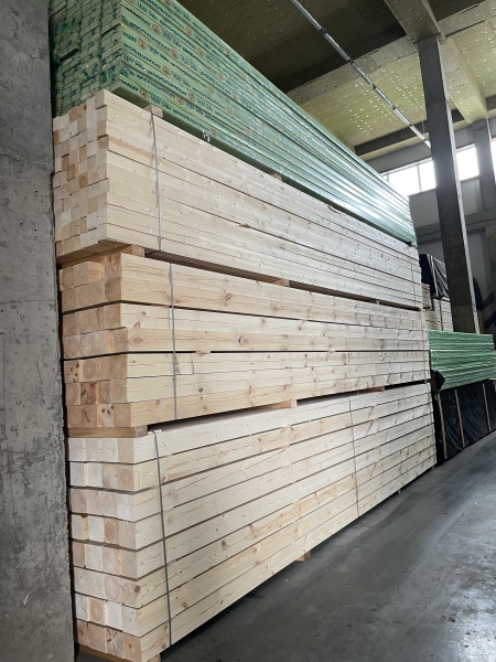 Брус сухой строганный 100х150х6000 мм (90х140х6000) Хвоя