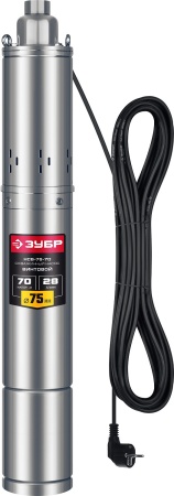 Скважинный насос винтовой ЗУБР, 70 м напор НСВ-75-70