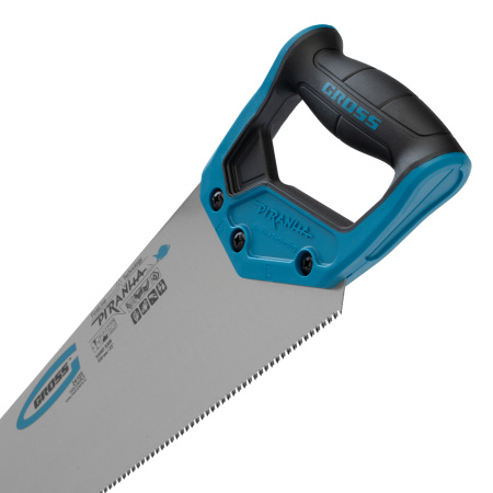Ножовка по дереву "Piranha", 550 мм, 11-12 TPI, зуб-3D, каленый зуб, двухкомпонентная рукоятка Gross цена