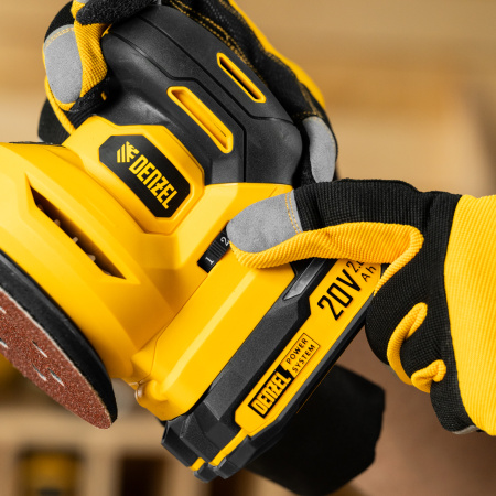 Машина шлифовальная эксцентриковая аккумуляторная CROSH-20-125, Li-Ion, 20 В// Denzel цена