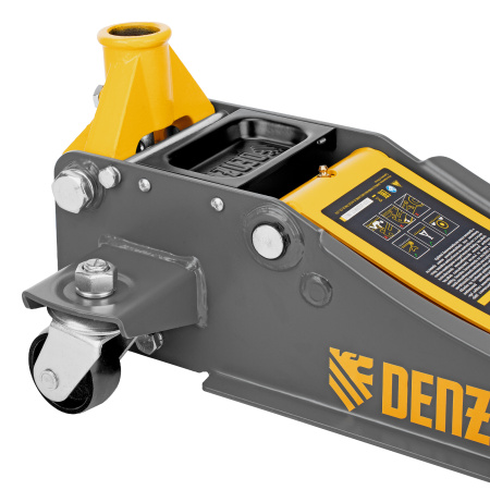 Домкрат гидравлический подкатной, 2,5 т, 85-430 мм, быстрый подъем, низкий подхват, проф. Denzel цена