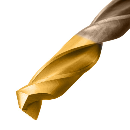 Набор сверл по металлу, 1-10 мм, Р6М5К8-TiN, Golden Tip, 10 шт Denzel