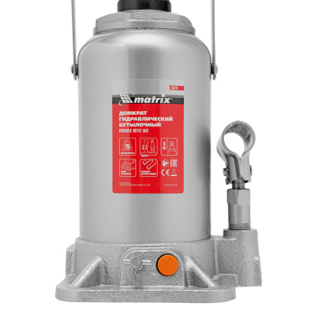 Домкрат гидравлический бутылочный, 20 т, h подъема 244-449 мм Matrix цена