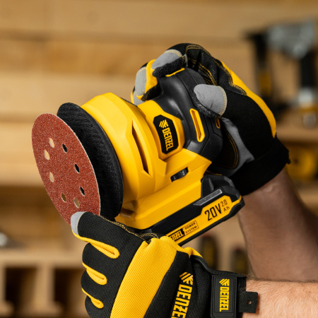 Машина шлифовальная эксцентриковая аккумуляторная CROSH-20-125, Li-Ion, 20 В// Denzel цена