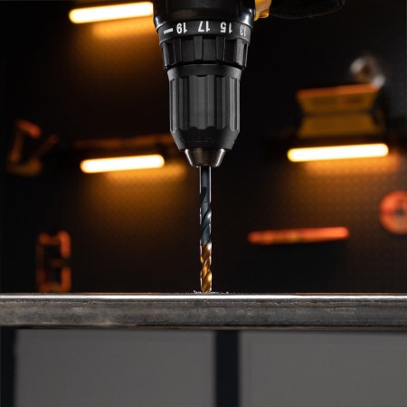 Набор сверл по металлу, 2-3-4-5-6-8 мм, HSS-Tin, Golden Tip, 6 шт Denzel