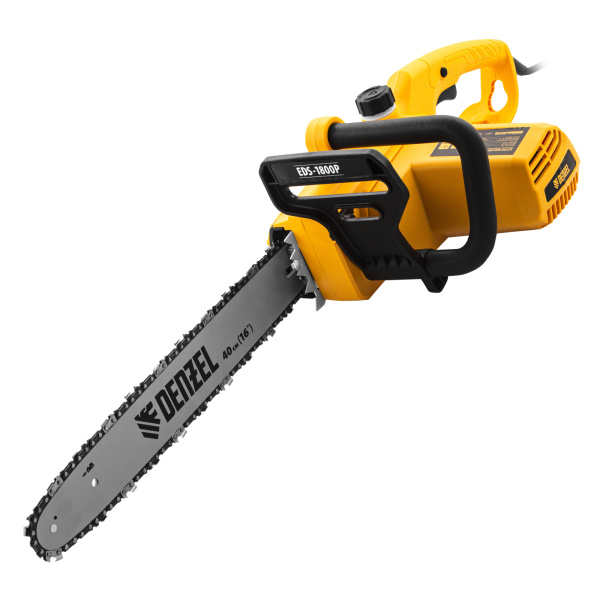 Пила цепная электрическая EDS-1800P, 1.8 кВт,поперечная, шина 40 см, шаг 3/8, паз 1.3 мм, 57 звеньев Denzel