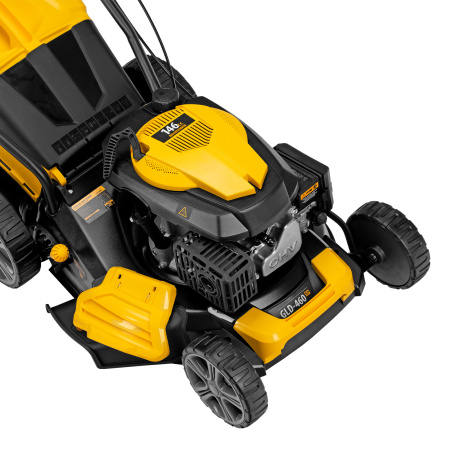 Газонокосилка бензиновая GLD-460SP, 146 куб.см, ширина 46 см, привод 7 уровней, травосборник 50 л Denzel цена