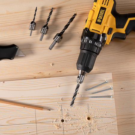 Набор сверл зенкеров по дереву, 3-10 мм, 7 шт Denzel