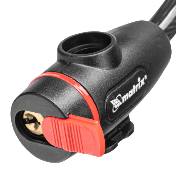 Замок тросовый универсальный с держателем, 12 х 1200 мм Matrix цена