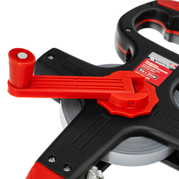 Рулетка геодезическая, 30 м х 12,5 мм, металлическая лента, открытый корпус Matrix цена